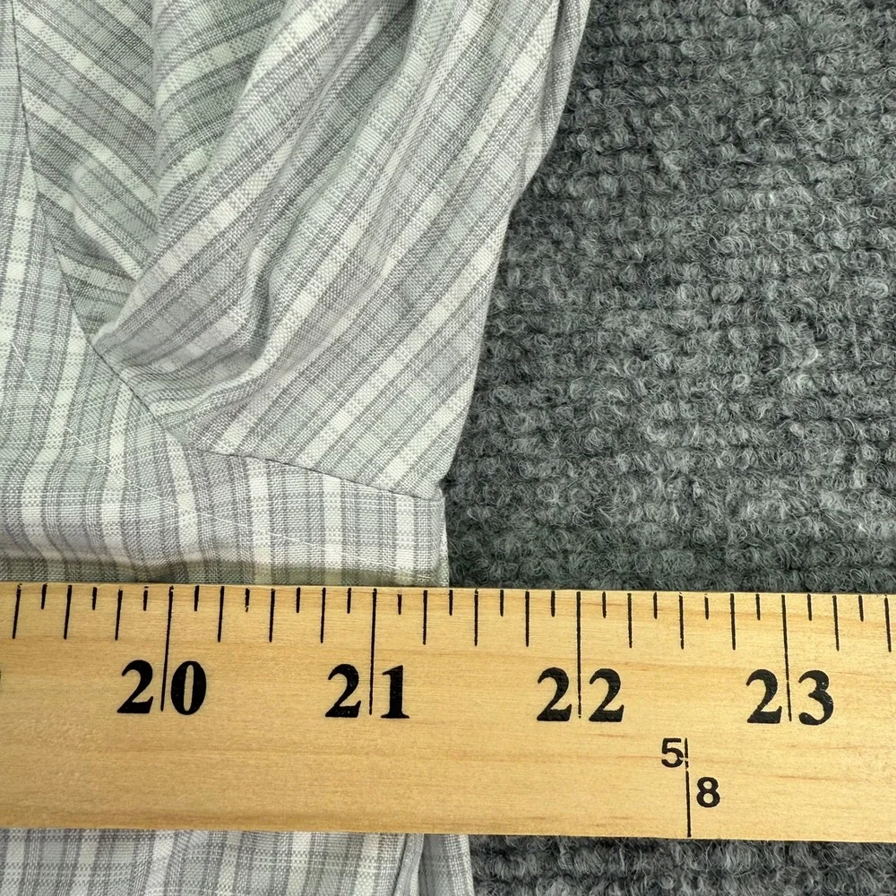 Charles Tyrwhitt Shirt Mens 15.5 35 Gray Plaid‎ Classic Fit Non-Iron Button Up